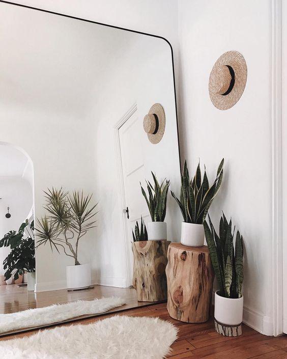 آینه دیواری با قاب چوبی (m131)|ایده ها