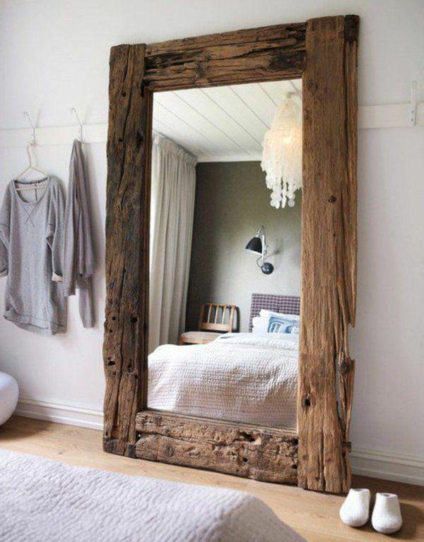آینه دیواری با قاب چوبی (m248)|ایده ها