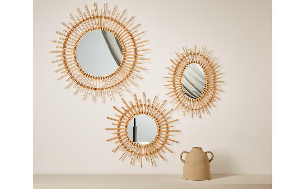 آینه دیواری طرح خورشید (m1071)|ایده ها