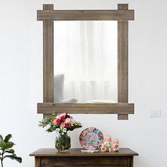 آینه دیواری با قاب چوبی (m4619)