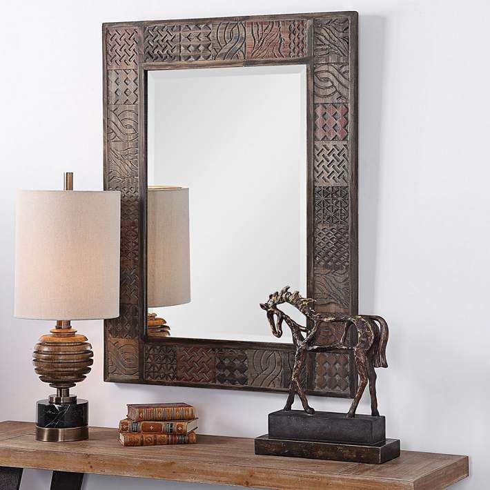 آینه دیواری چوبی (m5906)|ایده ها