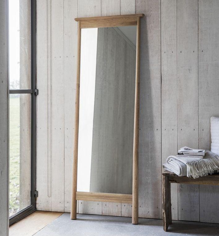 آینه قدی دیواری و ایستاده با قاب چوبی (m6137)|ایده ها