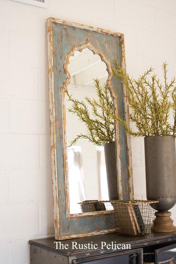 آینه دیواری با قاب چوبی (m5671)|ایده ها
