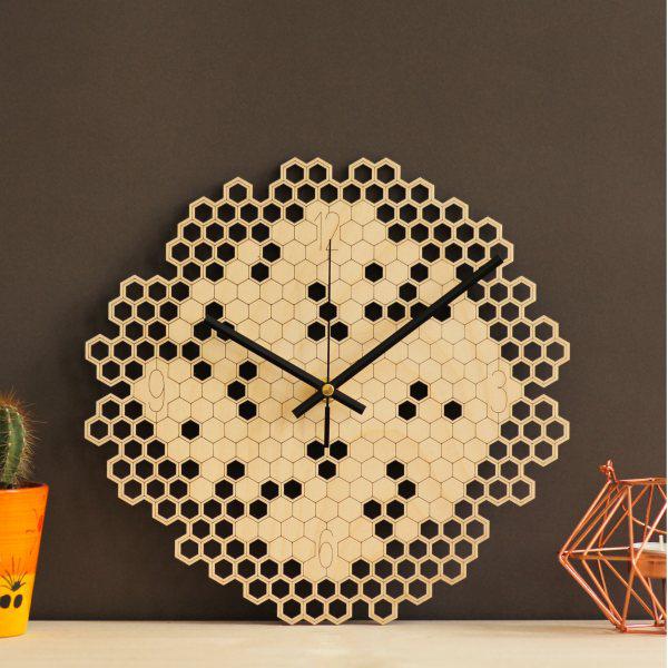 ساعت دیواری دکونوشاپ طرح کندو عسل|دیجی‌کالا