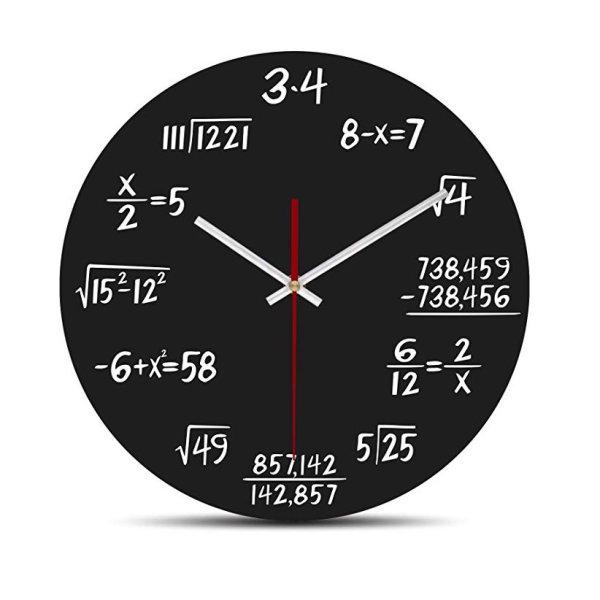 ساعت دیواری دکونوشاپ طرح ریاضی|دیجی‌کالا