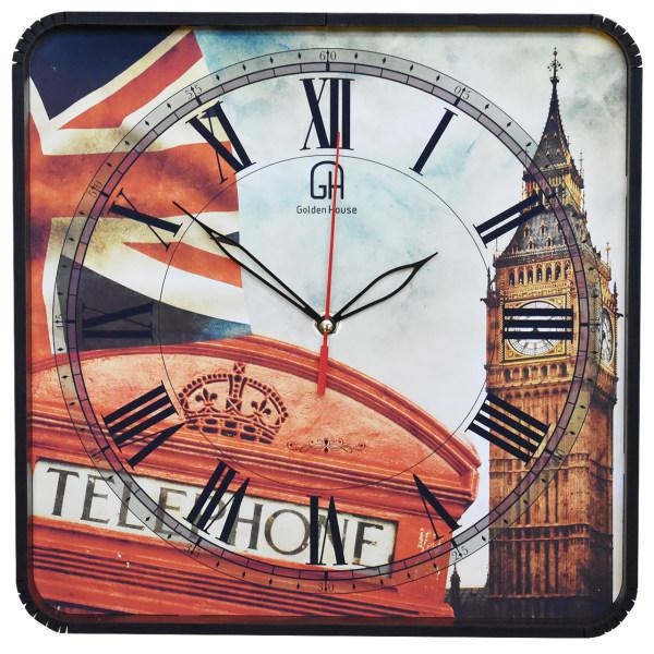 ساعت دیواری گلدن هوس مدل London Telephone|دیجی‌کالا
