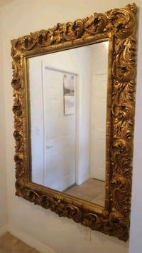 آینه دیواری با قاب چوبی (m23830)|ایده ها