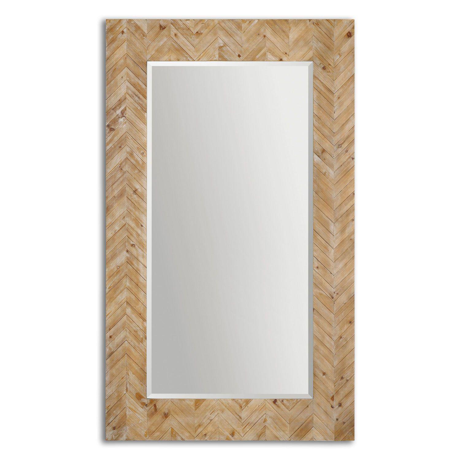 آینه دیواری با قاب چوبی (m24833)|ایده ها