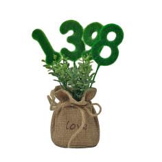 گلدان به همراه سبزه مصنوعی مدل 1398