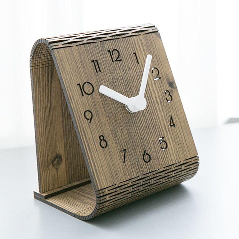 ساعت رومیزی چوبی مدرن و دکوری (m27292)|ایده ها