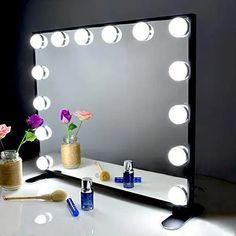 آینه رومیزی آرایش مدل چراغدار (m30320)