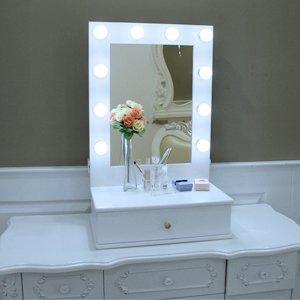 آینه رومیزی آرایش مدل چراغدار (m30312)|ایده ها