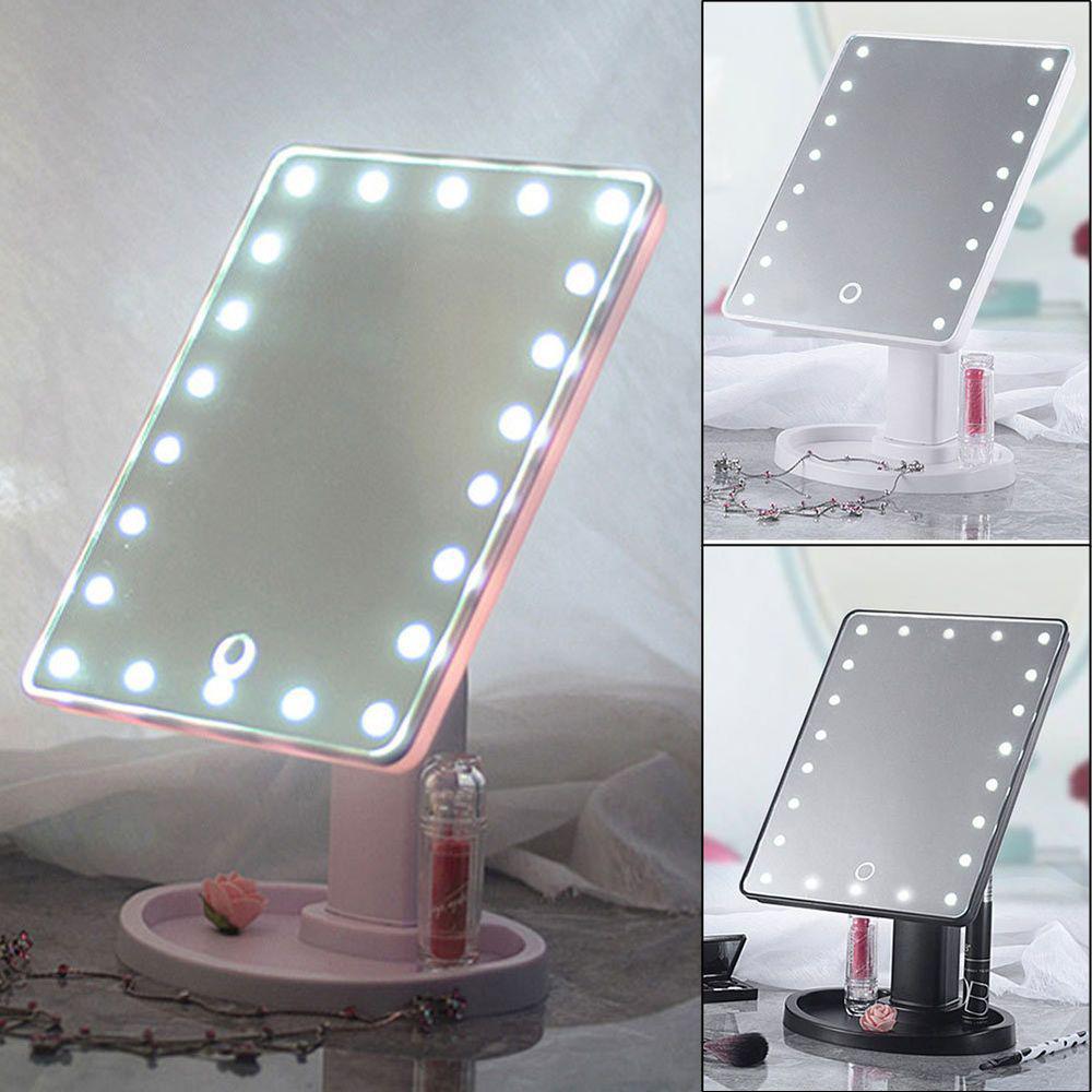 آینه رومیزی آرایش مدل چراغدار (m30301)|ایده ها