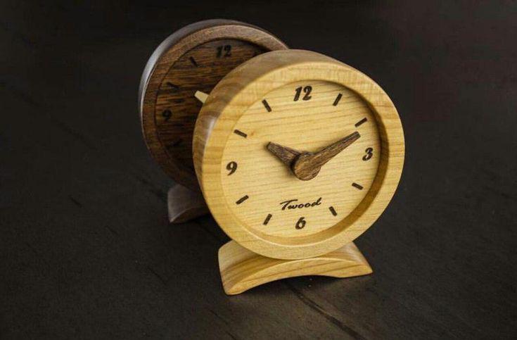 ساعت رومیزی چوبی مدرن و دکوری (m31195)|ایده ها