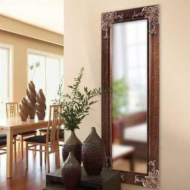 آینه قدی دیواری و ایستاده با قاب چوبی (m31108)|ایده ها