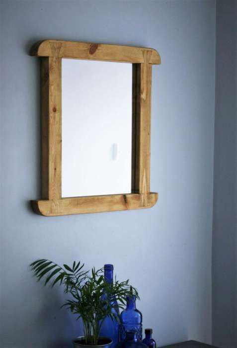 آینه دیواری با قاب چوبی (m30774)|ایده ها