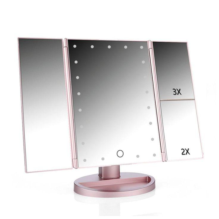 آینه رومیزی آرایش مدل چراغدار (m45043)|ایده ها