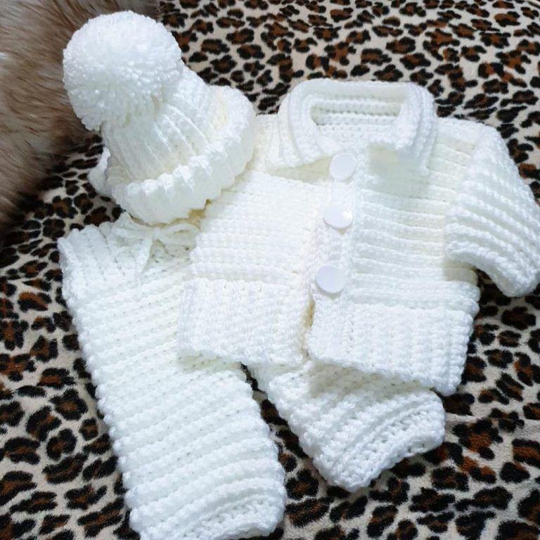 لباس نوزاد بافتنی (m50434)|ایده ها
