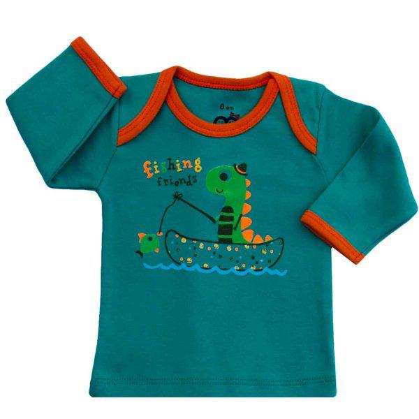 تی شرت آستین بلند نوزادی آدمک مدل Dinosaur|دیجی‌کالا