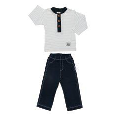ست تی شرت و شلوار نوزادی پسرانه آدمک مدل 1155011 کد 16