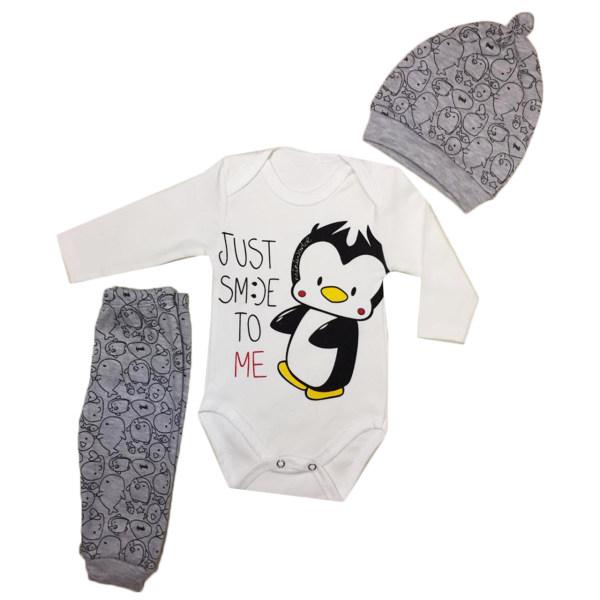 ست 3 تکه لباس نوزادی طرح پنگوئن کد 003|دیجی‌کالا