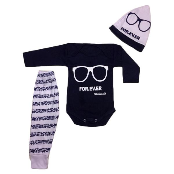 ست 3 تکه لباس نوزادی طرح عینک کد 004|دیجی‌کالا