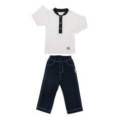 ست تی شرت و شلوار نوزادی پسرانه آدمک مدل 1155011 کد 13