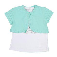 ست تی شرت و رویه نوزادی دخترانه مایورال مدل MA 1038034