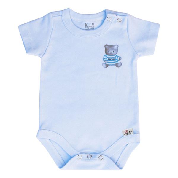 بادی آستین کوتاه نوزاد آدمک طرح خرس رنگ آبی|دیجی‌کالا