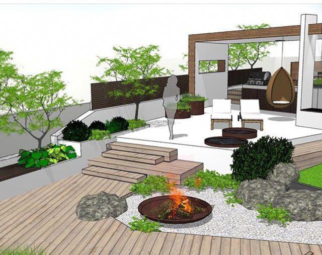 طراحی باغچه پشت بام (m58602)|ایده ها