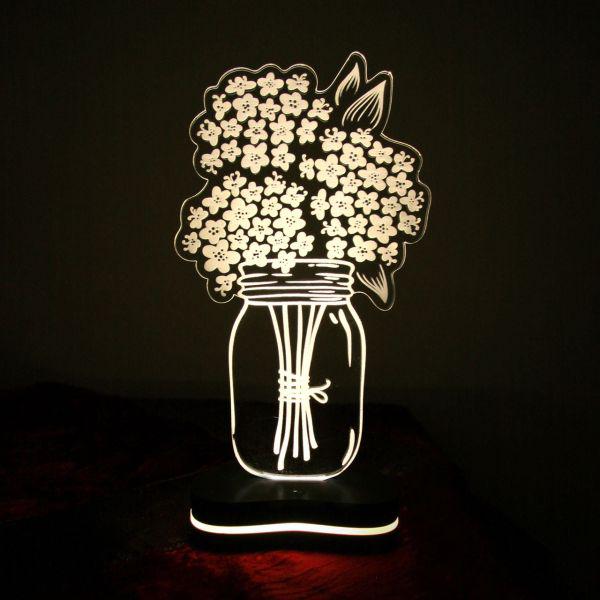 چراغ خواب سه بعدی گالری دیکوماس طرح گلدان کد DMS106    |دیجی‌کالا