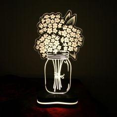 چراغ خواب سه بعدی گالری دیکوماس طرح گلدان کد DMS106    