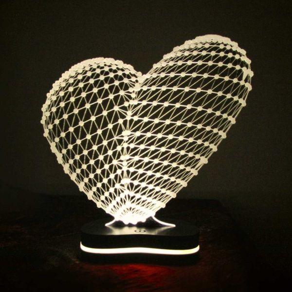 چراغ خواب سه بعدی گالری دیکوماس طرح قلب کد DMS102    |دیجی‌کالا
