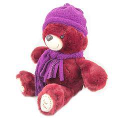 عروسک خرس بهارگالری مدل Crimson Winter Dress کد 103