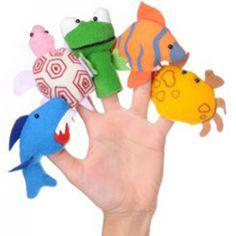 عروسک انگشتی شادی رویان مدل حیوانات دریایی بسته 5 عددی