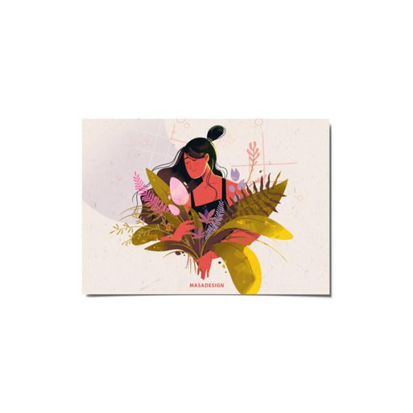 کارت پستال ماسا دیزاین طرح دختر کد postv91|دیجی‌کالا