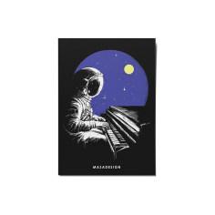 کارت پستال ماسا دیزاین طرح فضانورد پیانیست کد POST64