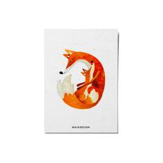 کارت پستال ماسا دیزاین طرح روباه کد POST145