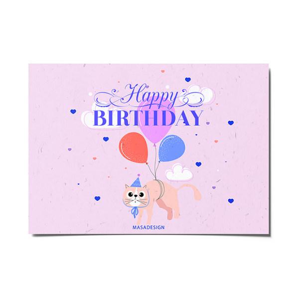 کارت پستال ماسا دیزاین طرح تبریک تولد کد POST198|دیجی‌کالا