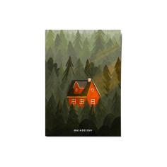 کارت پستال ماسا دیزاین طرح کلبه جنگلی کد POST107