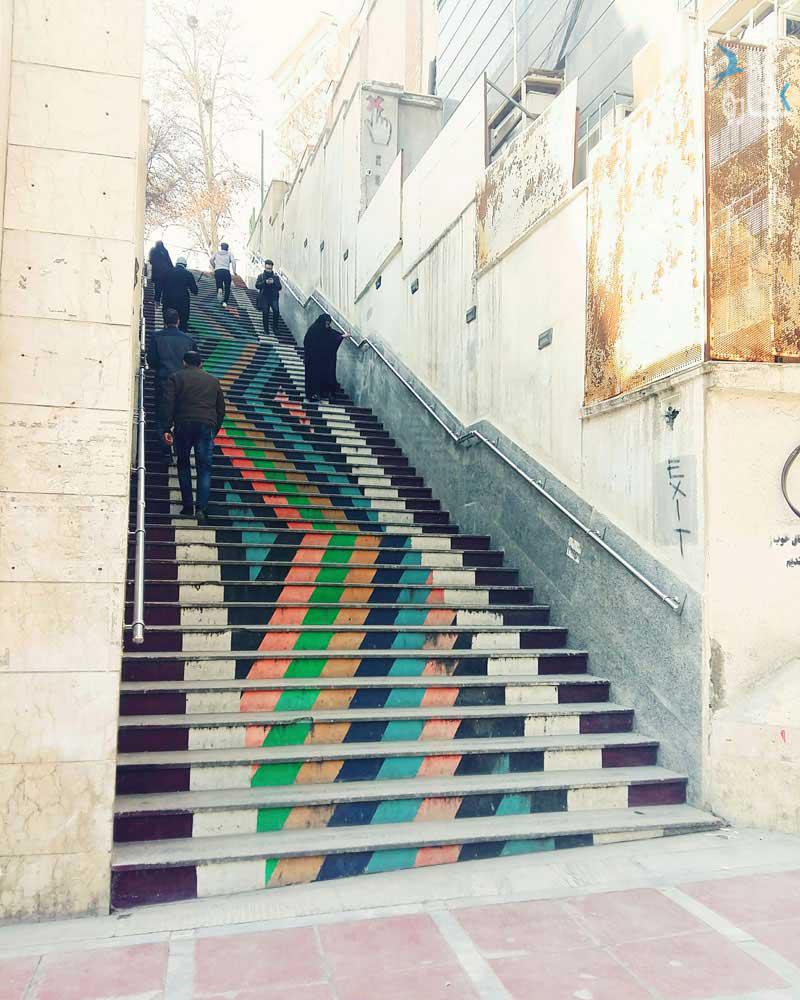 پله های خیابان ولیعصر تهران - تهران (m87406)|ایده ها