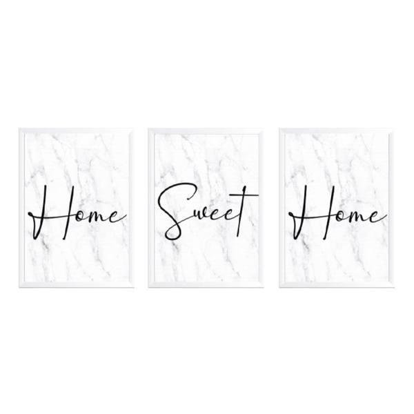 تابلو وینا مدل Home sweet Home مجموعه 3 عددی|دیجی‌کالا