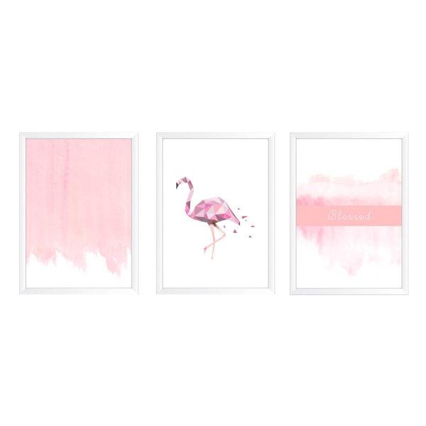 تابلو سه تکه وینا مدل Flamingo|دیجی‌کالا