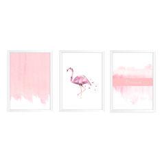 تابلو سه تکه وینا مدل Flamingo