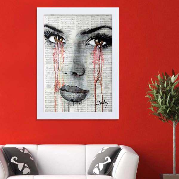 تابلو گالری استاربوی طرح اشک و دختر مدل هنری HL318|دیجی‌کالا