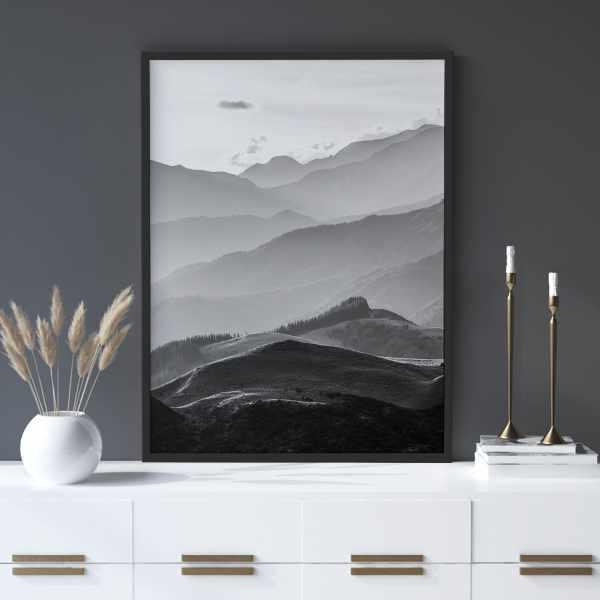 تابلو سالی وود طرح کوه‌ های کانتربری نیوزلند مدل T140501|دیجی‌کالا