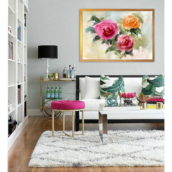 تابلو طرح گل رز رنگارنگ کد AX14184|دیجی‌کالا