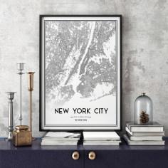 تابلو سالی وود طرح نقشه شهر نیویورک مدل T120105