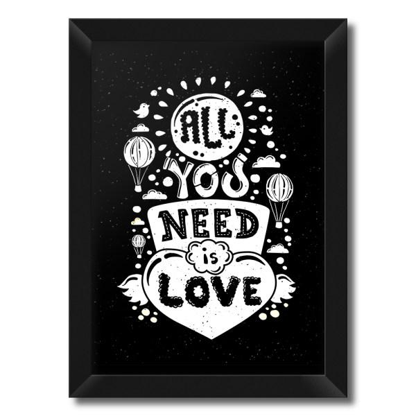 تابلو فنچ آرت طرح All Yuo Need Is Love کد QT102G-WB|دیجی‌کالا