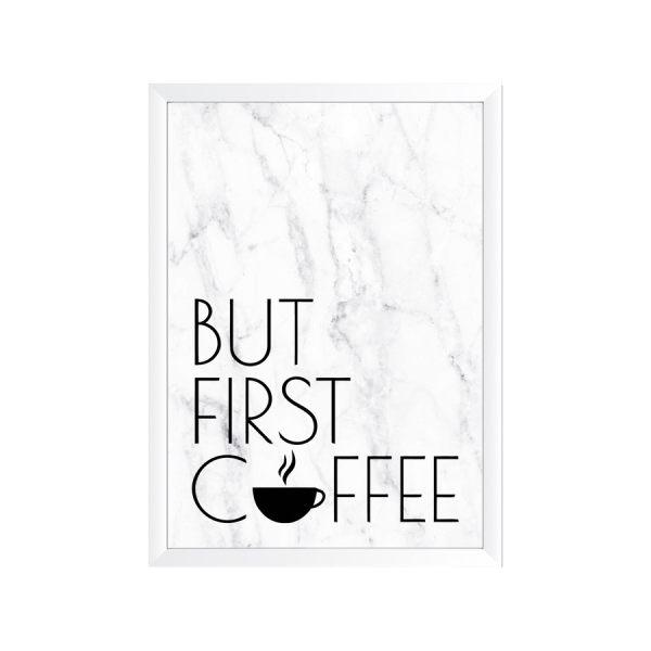 تابلو وینا مدل But first coffee|دیجی‌کالا